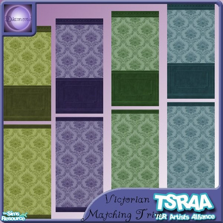 Sims 2 — D2DClrdVictorian_MW Set by D2Diamond — Recolor of the Maxis "Sweet Victoria". The Colored Victorian
