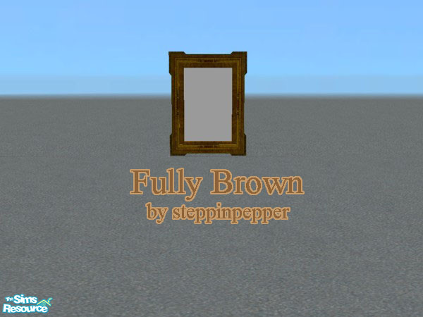 Sims 2 — Fully Brown Mirror by steppinpepper — Part of Fully Brown set