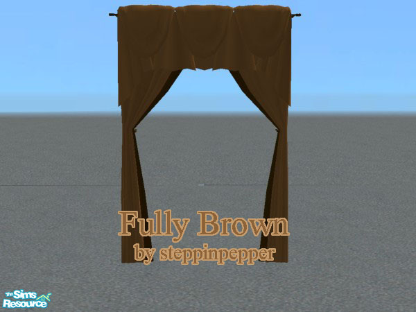 Sims 2 — Fully Brown Curtain by steppinpepper — Part of Fully Brown set
