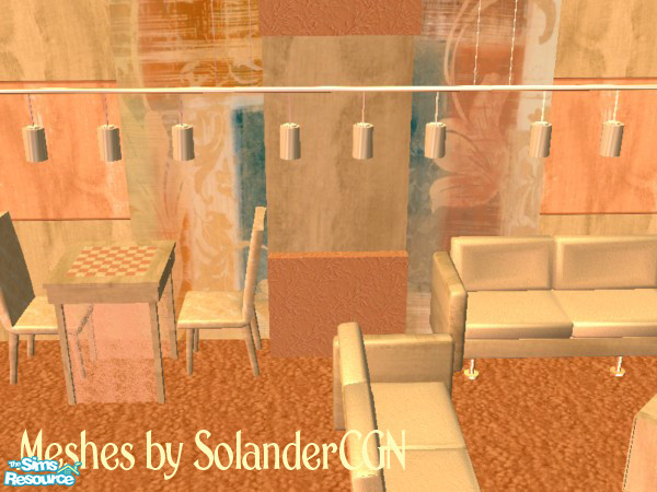 Sims 2 — Abstract Study Living Room Light by SpringwolfDecor — Gorgeous Peaches adorn this perfectly delightful living