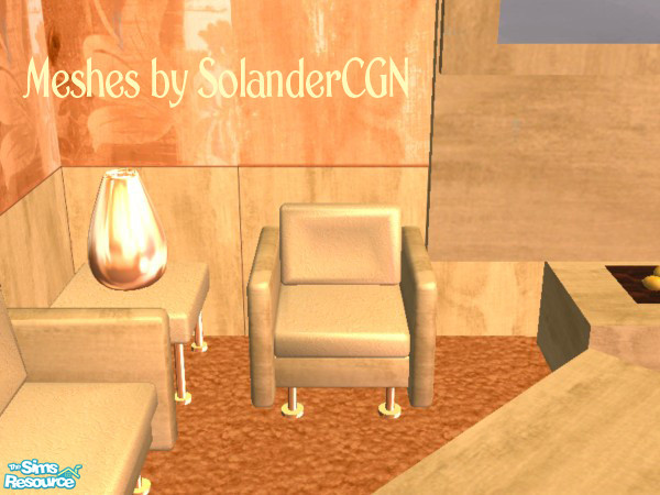 Sims 2 — Abstract Study Living Room Chair by SpringwolfDecor — Gorgeous Peaches adorn this perfectly delightful living