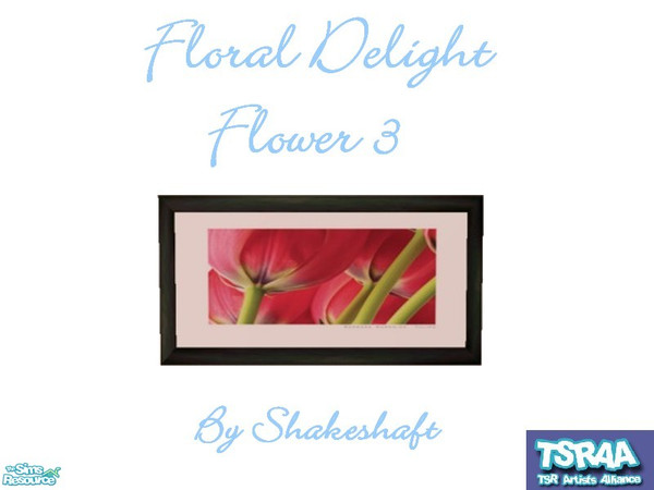 Sims 2 — Floral Delight Flower 3 by TSR Archive — Part of a set of 4 delightful floral prints. ** TSRAA Member **