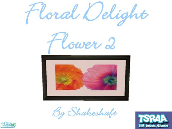 Sims 2 — Floral Delight Flower 2 by TSR Archive — Part of a set of 4 delightful floral prints. ** TSRAA Member **