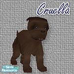 Sims 1 — Chocoa by TSR Archive — A chocolate brown Pet Bull pup. Chocoa is one of the last puppies I'm going to be