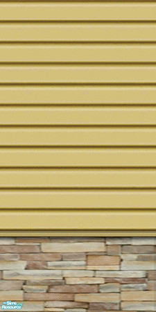 Sims 2 — am_widesidingwithstone03 by Cruella — Wide siding in Golden butter, plain, or with, brick, stone or wood. 