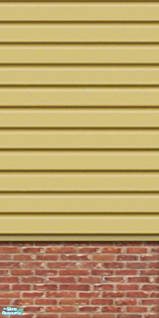 Sims 2 — am_widesidingwithbrick03 by Cruella — Wide siding in Golden butter, plain, or with, brick, stone or wood. 
