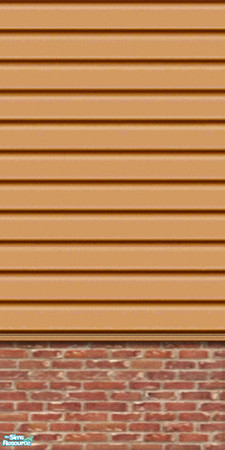 Sims 2 — am_widesidingwithbrick02 by Cruella — Wide siding in Cottage tan, plain, or with, brick, stone or wood. 