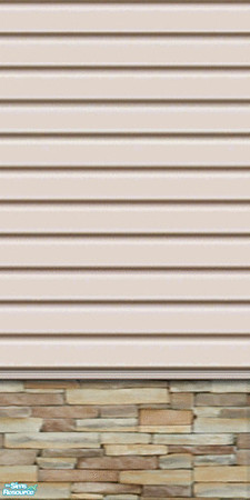 Sims 2 — am_widesidingwithstone01 by Cruella — Wide siding in Hazelnut, plain, or with, brick, stone or wood. 