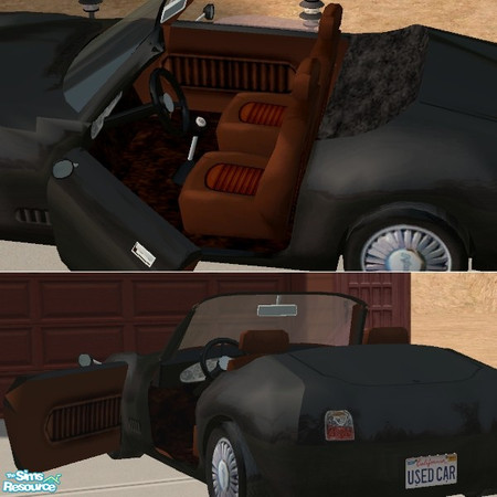 Sims 2 — Sportscar Brown Interior Color by Dr Pixel — Brown interior color option for the Classic Sportscar. Requires