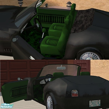 Sims 2 — Sportscar Green Interior Color by Dr Pixel — Green interior color option for the Classic Sportscar. Requires