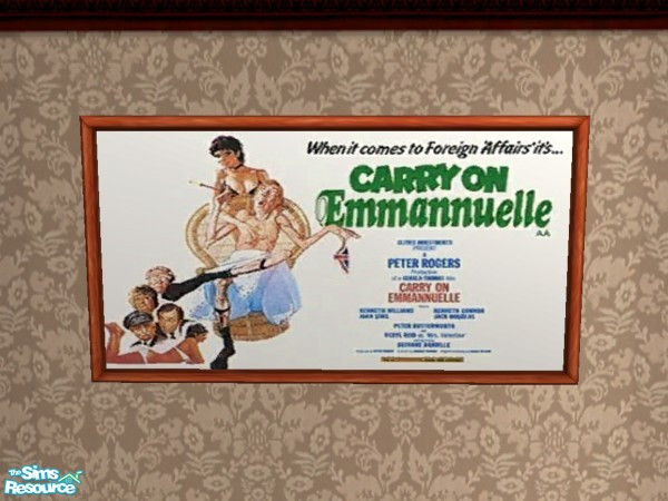 Sims 2 — Carry On Emmannuelle by Floog — Here is a maxis suspense picture with a picture of the film Carry On