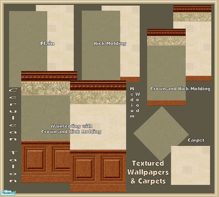 The Sims Resource Olive & Beige Wallpapers & Carpets