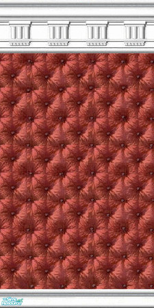 Sims 2 — jsf2GeorgianPadded by jsf — A new moulding in white, carved wood in a Georgian style holds heavily padded, red