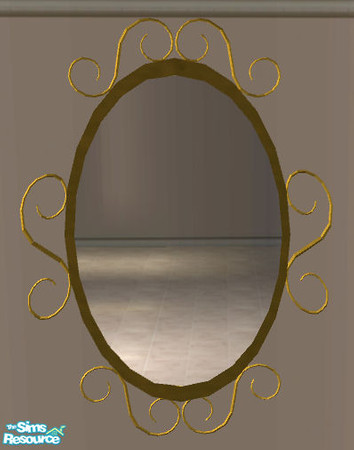 Sims 2 — Crimson Glow Bath Mirror by brena31 —  The mirror from the romance bathroom by Elize@37sims in gold. 