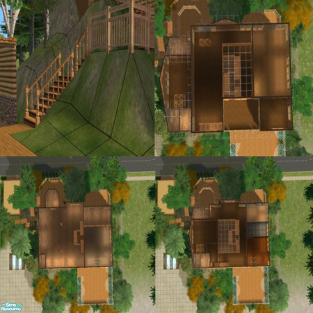 Sims 2 — Lakeside Cabin, Unfurnished 5X4 Beach lot by cpyle822 — A beautiful log cabin perfect for a vacation or home