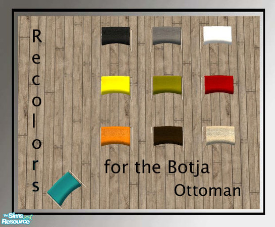 Sims 2 — Several Recolors for the Botja Ottoman by n-a-n-u — ok here are the next recolors...this time for the Botja