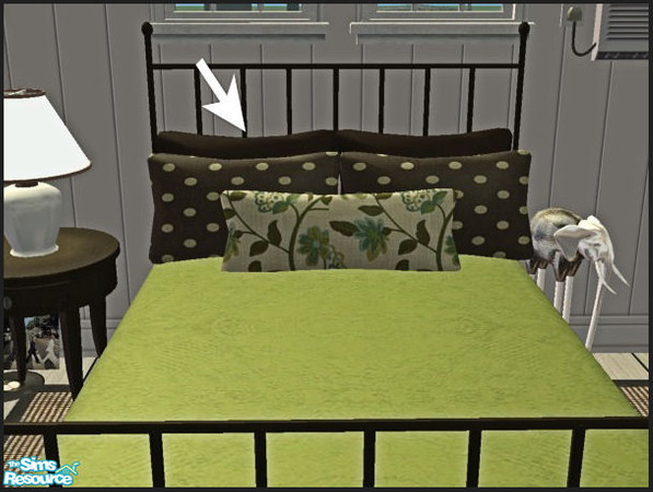 Sims 2 — Simply Styling Bed 7 in Chocolime - Bed Pillows by ~Monica~ — Enjoy ;)