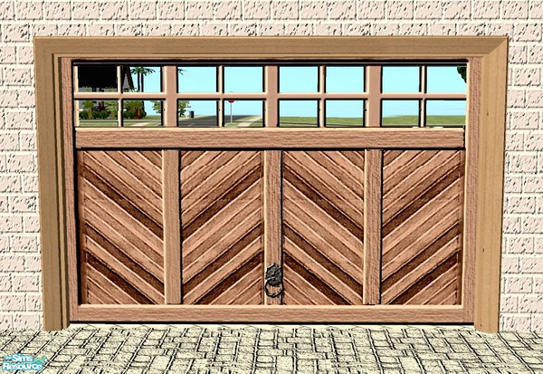 Sims 2 — Country Style Garage Doors - 03 by Raveena — A rustic style garage door to enhance your Sims home. Door was