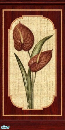 Sims 2 — Victoriana Panelling 6 by TSR Archive — Part of a set of 8 panelled walls with floral inserts. ** TSRAA Member