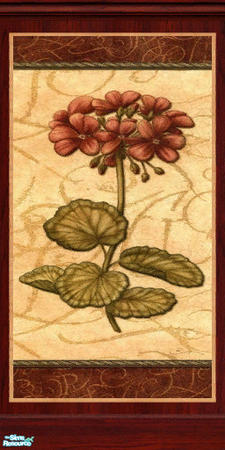 Sims 2 — Victoriana Panelling 3 by TSR Archive — Part of a set of 8 panelled walls with floral inserts. ** TSRAA Member