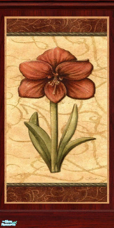 Sims 2 — Victoriana Panelling 2 by TSR Archive — Part of a set of 8 panelled walls with floral inserts. ** TSRAA Member