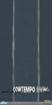 Sims 2 — Contempo Living, Blue wall 2 by BetterbeSim — Wallpaper with metal molding, part of the Contempo Living set. By