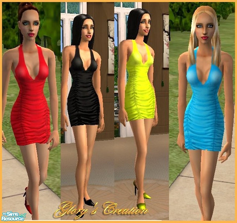 Sims 2 — AF-Clubwear Mini Stiletto Dresses by GloryBe — A set of mini dresses for your sims. 