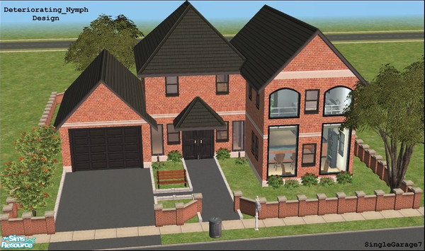 Sims 2 — DN_SingleGarage7 by Deteriorating_Nymph — 2x3 lot. I decided to furnish the kitchen because that's really the