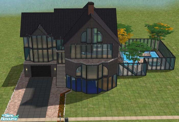 Sims 2 — Amici Estates by jco23 — You will need the Belangie Door and Window set and the Lafenetre Full Size Door, both