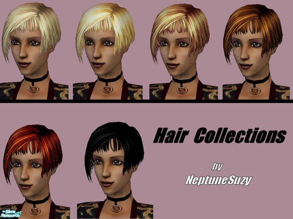 Sims 2 — NSC Hair Set 47 by Neptunesuzy — Set of 6 Short Hairstyles! Enjoy!