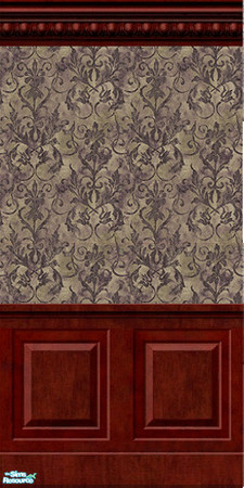 Sims 2 — Delicate Damask with Paneling by wimpy1968 — For dark elegance.