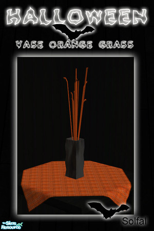 Sims 2 — Halloween Vase Orange Grass by solfal — Great for your halloween home