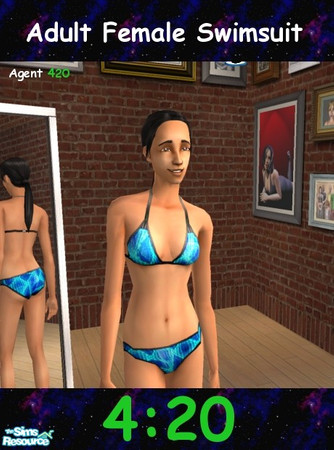 Sims 2 — Plain but Cool Blue Swimmy Suits by Agent420 — A pretty plain, but also pretty cool and nicely colored Blue