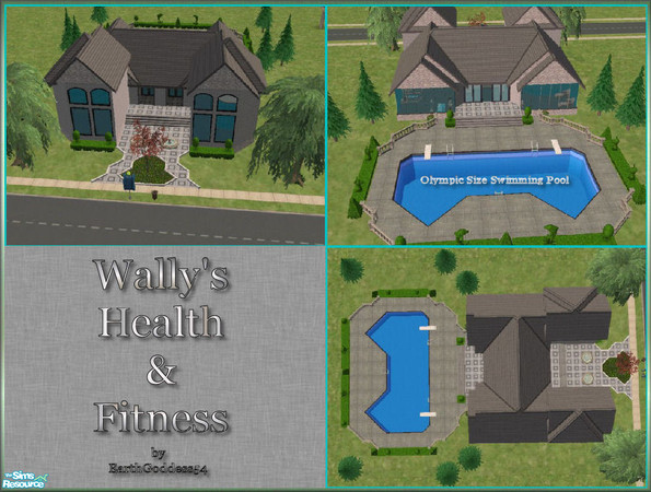 Sims 2 — Wally's Health & Fitness by EarthGoddess54 — Find an affordable, full service workout at Wally's Health