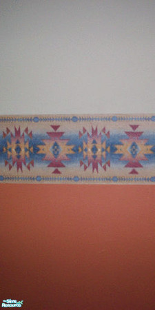 Sims 2 — Southwestern by axsdream — Tan and orange paint wiht southwestern border. Enjoy :o)