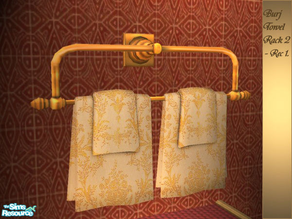 Sims 2 — Burj Towel Rack 2 - Rec1 by senemm — A fancy, extravagant and colorful bath room inspired by Dubai\'s Burj Al