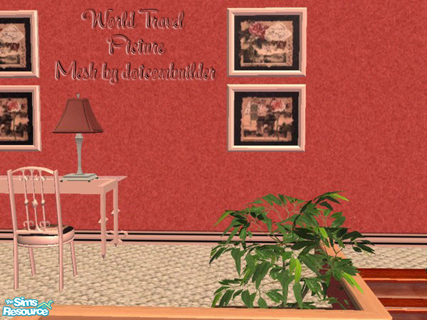 Sims 2 — World Travel Picture by SpringwolfDecor — A Taste of the French Country in shades of Peach and Maroon! Thanks to