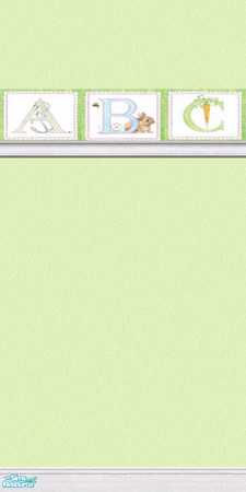 Sims 2 — Rosie's Bedroom - ABC Wall by Nanshi — A special little room to celebrate a friend's new baby girl. Meshes by