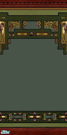 Sims 2 — Arts and Crafts Winter by c_literati — Fifteen seamless wall treatments in traditional Arts and Crafts styles by