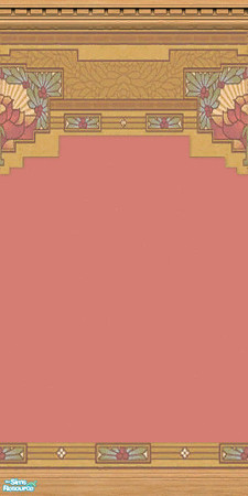 Sims 2 — Arts and Crafts Sunset by c_literati — Fifteen seamless wall treatments in traditional Arts and Crafts styles by