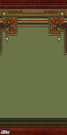 Sims 2 — Arts and Crafts Oak by c_literati — Fifteen seamless wall treatments in traditional Arts and Crafts styles by