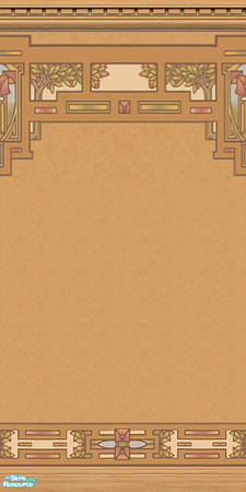 Sims 2 — Arts and Crafts Autumn by c_literati — Fifteen seamless wall treatments in traditional Arts and Crafts styles by