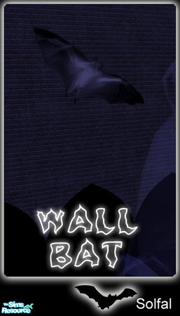 Sims 2 — Wall Bat by solfal — Decorative wall object to get you in the halloween mood