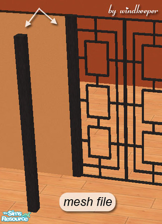Sims 2 — Sato room divider column by Windkeeper — *Jun 17/06 updated to remove shine* This column is designed to cover a