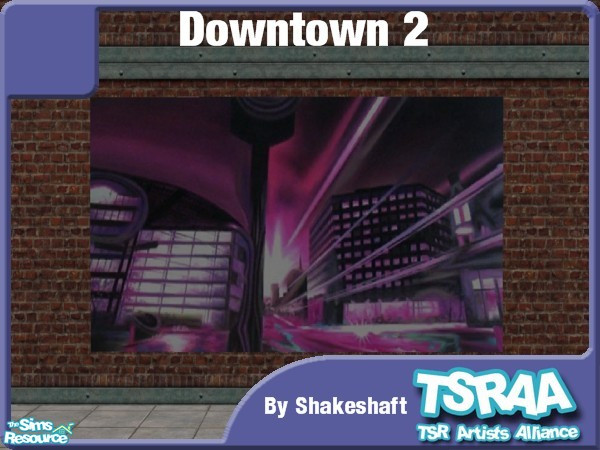 Sims 2 — Downtown 2 by Shakeshaft — Modern Art. Requires Nightlife and CEP 3. ** TSRAA Member **