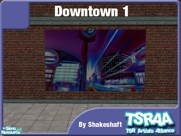 Sims 2 — Downtown 1 by Shakeshaft — Modern Art. Requires Nightlife and CEP3. ** TSRAA Member **