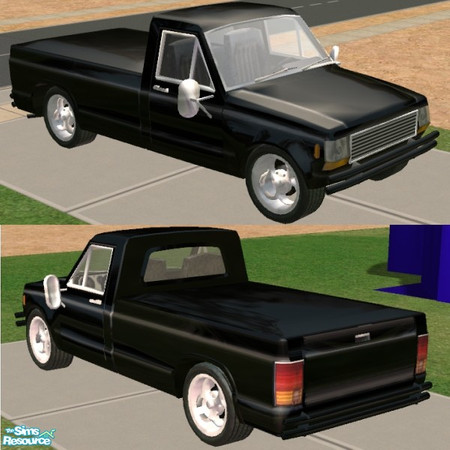 Sims 2 — Cowboy Cadillac  Black Recolor by Dr Pixel — Nobody will mistake your Sims for the gardener when they arrive