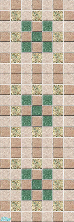 Sims 2 — Salmon by Lorah — Salmon, mint, peach, browns in tile and carpet.