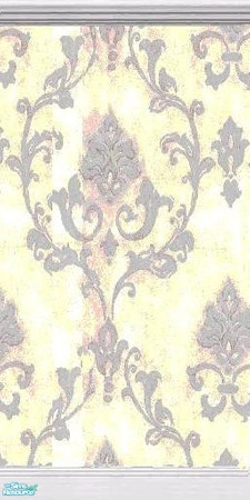 Sims 2 — Ancient Damask by llb04 — Timeworn damask wallpaper.
