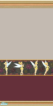Sims 2 — Dark Baby 3 by Lorah — Decorating toward the darker side? Here's a few Mickey Mouse and Tinkerbell walls for the